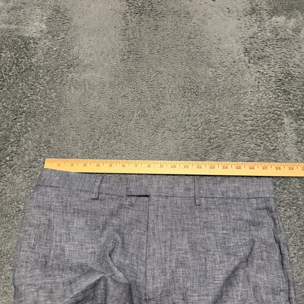 Banana Republic Pants Mens 33x32 Blue Standard Fit Linen Blend Trousers